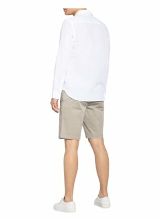 Calvin Klein Hemd Slim Fit Mit Leinen weiss