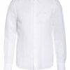 Calvin Klein Hemd Slim Fit Mit Leinen weiss