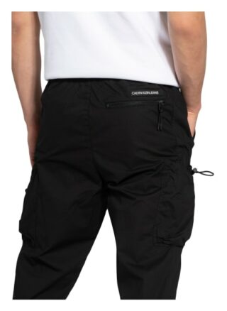 Calvin Klein Jeans Cargohose Im Jogging-Stil Regular Fit schwarz