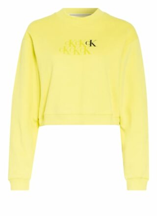 Calvin Klein Jeans Cropped-Sweatshirt gruen