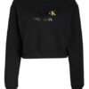 Calvin Klein Jeans Cropped-Sweatshirt schwarz