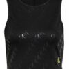 Calvin Klein Jeans Cropped-Top Milano schwarz