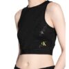 Calvin Klein Jeans Cropped-Top Milano schwarz