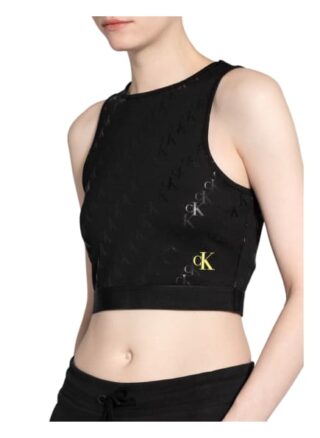 Calvin Klein Jeans Cropped-Top Milano schwarz