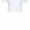 Calvin Klein Jeans Off-Shoulder-Shirt Milano weiss
