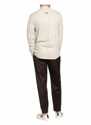 Calvin Klein Jerseyhemd Slim Fit Mit Stehkragen beige