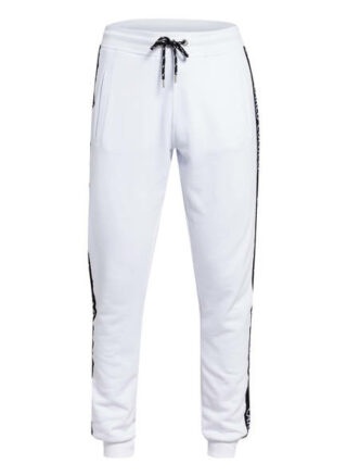 Carlo Colucci Sweatpants Mit Galonstreifen weiss