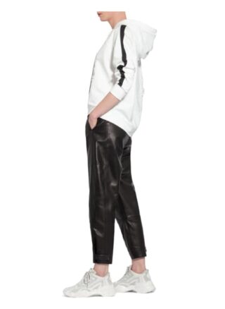 Cartoon Hoodie Mit Schmucksteinbesatz weiss