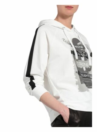 Cartoon Hoodie Mit Schmucksteinbesatz weiss