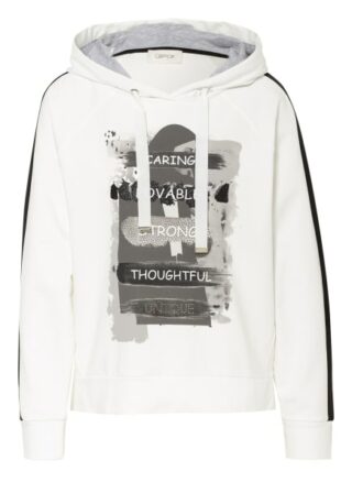 Cartoon Hoodie Mit Schmucksteinbesatz weiss