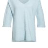 Cartoon Pullover Mit 3/4-Arm blau