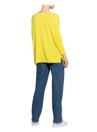Cartoon Pullover Mit 3/4-Arm gelb