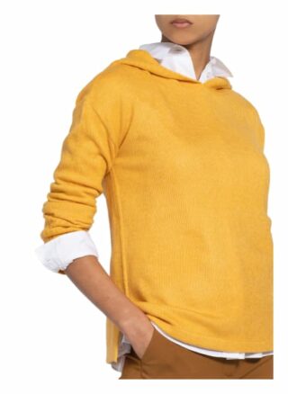 Cartoon Strick-Hoodie gelb