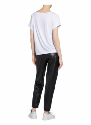 Cartoon T-Shirt Im Materialmix weiss