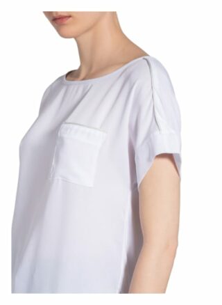 Cartoon T-Shirt Im Materialmix weiss
