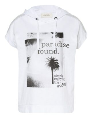 Cartoon T-Shirt Mit Glitzergarn weiss