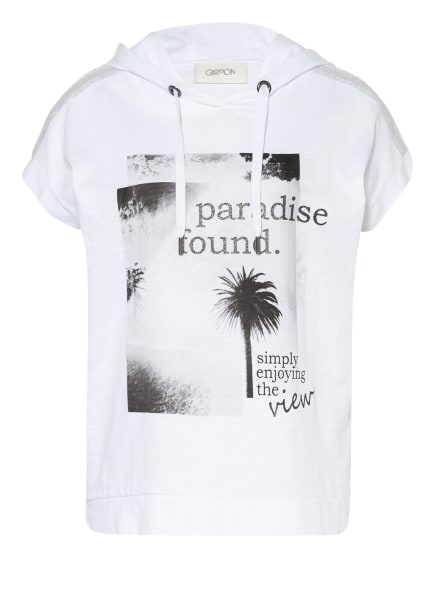 Cartoon T-Shirt Mit Glitzergarn weiss Cartoon T-Shirt Mit Glitzergarn weiss