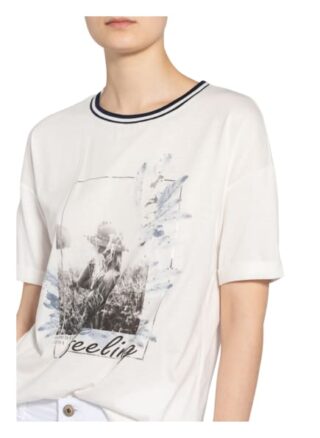 Cartoon T-Shirt Mit Schmucksteinbesatz beige