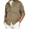 Caruso Overshirt Mit Leinen gruen