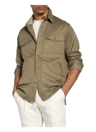 Caruso Overshirt Mit Leinen gruen