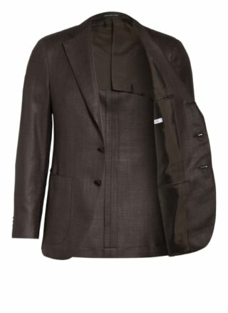Caruso Sakko Aida Slim Fit Aus Seide braun