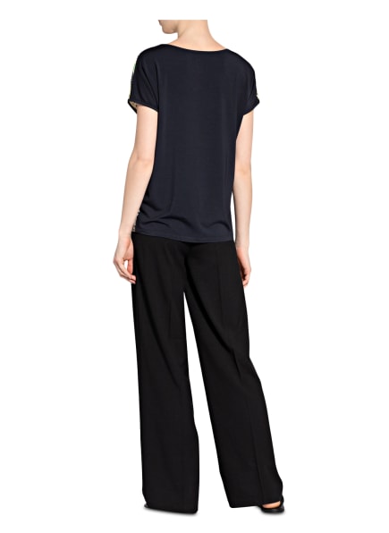 Catnoir T-Shirt Im Materialmix blau Catnoir T-Shirt Im Materialmix blau