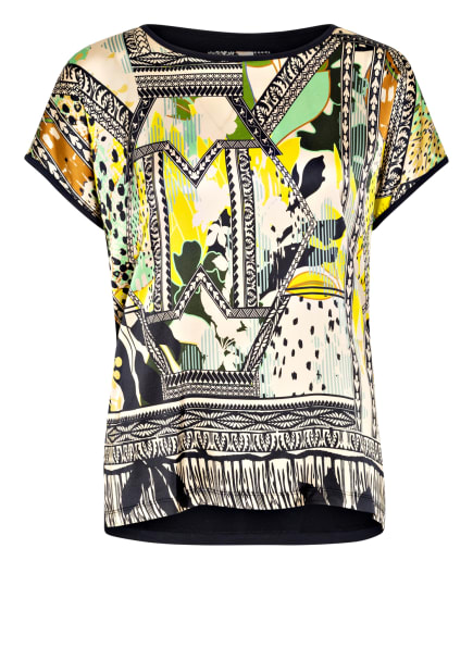 Catnoir T-Shirt Im Materialmix blau Catnoir T-Shirt Im Materialmix blau