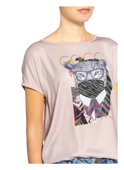 Catnoir T-Shirt Im Materialmix rosa Catnoir T-Shirt Im Materialmix rosa
