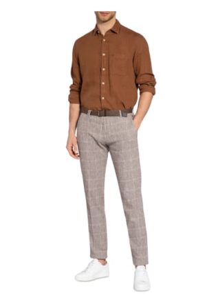 Cg Club Of Gents Anzughose Clinton Slim Fit Mit Leinen beige