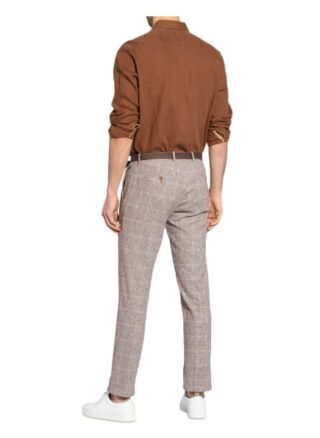 Cg Club Of Gents Anzughose Clinton Slim Fit Mit Leinen beige