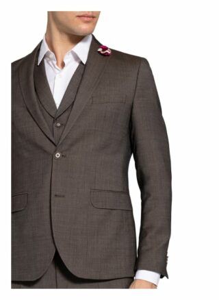 Cg Club Of Gents Anzugsakko Patrick Slim Fit braun