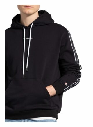 Champion Hoodie Mit Galonstreifen schwarz