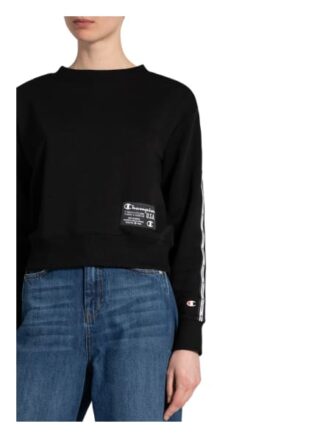 Champion Sweatshirt Mit Galonstreifen schwarz