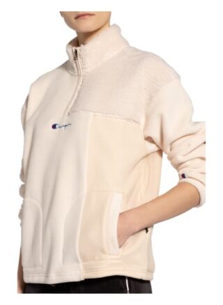 Champion Sweatshirt Mit Kunstfellbesatz beige
