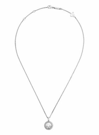 Chopard Anhänger Happy Diamonds Icons Anhänger Aus 18 Karat Weißgold Und Diamanten silber