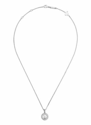 Chopard Anhänger Happy Diamonds Icons Anhänger Aus 18 Karat Weißgold Und Diamanten silber