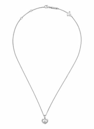 Chopard Anhänger Happy Diamonds Icons Anhänger Aus 18 Karat Weißgold Und Diamanten silber