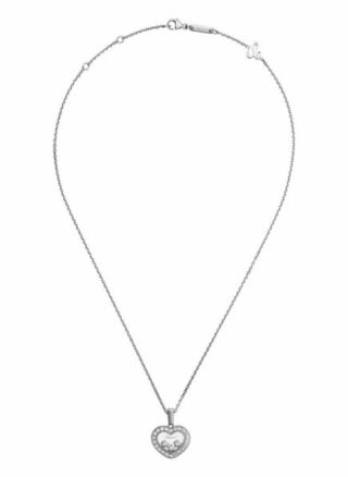 Chopard Anhänger Happy Diamonds Icons Anhänger Aus 18 Karat Weißgold Und Diamanten silber