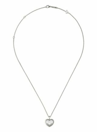 Chopard Anhänger Happy Diamonds Icons Anhänger Aus 18 Karat Weißgold Und Diamanten silber