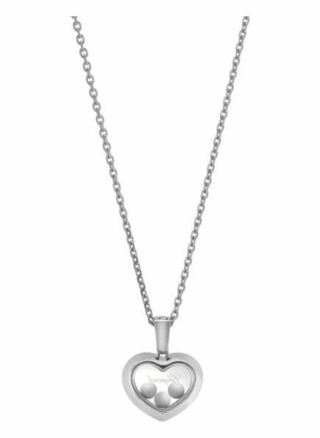 Chopard Anhänger Happy Diamonds Icons Anhänger Aus 18 Karat Weißgold Und Diamanten silber