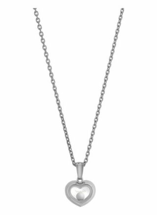 Chopard Anhänger Happy Diamonds Icons Anhänger Aus 18 Karat Weißgold Und Diamanten silber