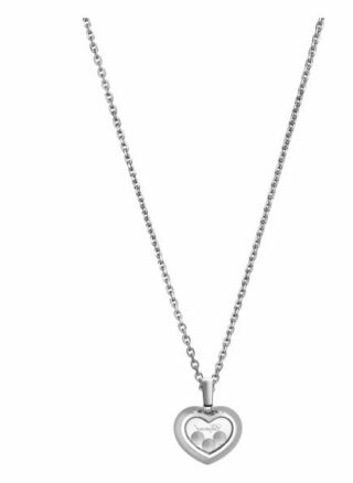 Chopard Anhänger Happy Diamonds Icons Anhänger Aus 18 Karat Weißgold Und Diamanten silber