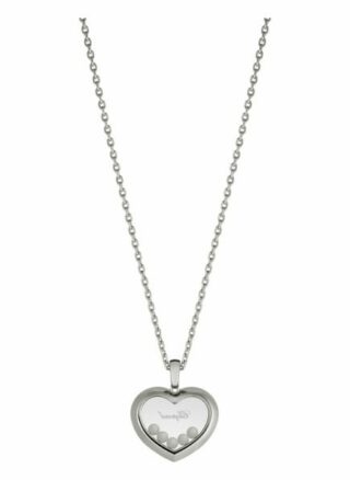 Chopard Anhänger Happy Diamonds Icons Anhänger Aus 18 Karat Weißgold Und Diamanten silber