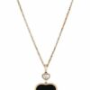 Chopard Anhänger Happy Hearts Anhänger Aus 18 Karat Roségold, Diamanten Und Onyx rosegold