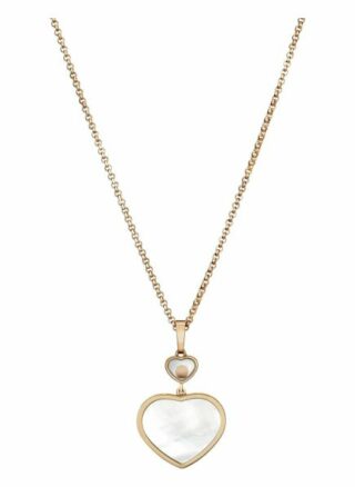 Chopard Anhänger Happy Hearts Anhänger Aus 18 Karat Roségold, Diamanten Und Perlmutt rosegold