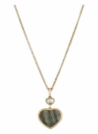 Chopard Anhänger Happy Hearts Anhänger Aus 18 Karat Roségold, Diamanten Und Schwarzes Tahiti-Perlmutt rosegold