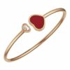 Chopard Armreif Happy Hearts Armreif Aus 18 Karat Roségold, Diamanten Und Roter Stein rosegold