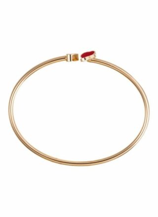 Chopard Armreif Happy Hearts Wings Armreif Aus 18 Karat Roségold, Diamanten Und Roter Stein rosegold