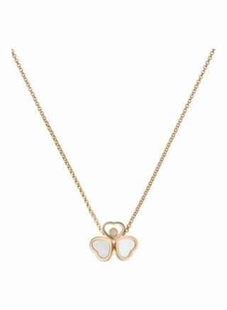 Chopard Halskette Happy Hearts Wings Halskette Aus 18 Karat Roségold, Diamanten Und Perlmutt rosegold