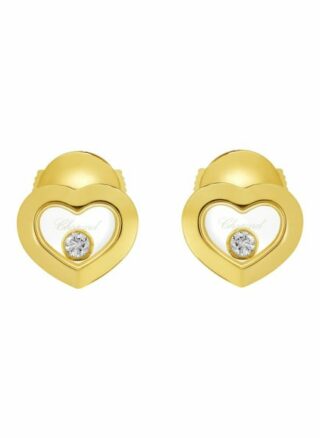 Chopard Happy Diamonds Icons Ohrringe aus 18 Karat Gelbgold und Diamanten Ohrringe Damen, Gold